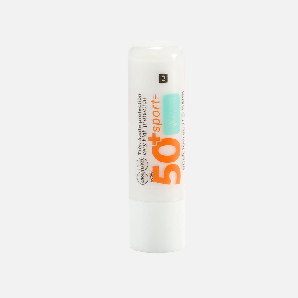 Moisturising lip balm with SPF 50+ sunscreen