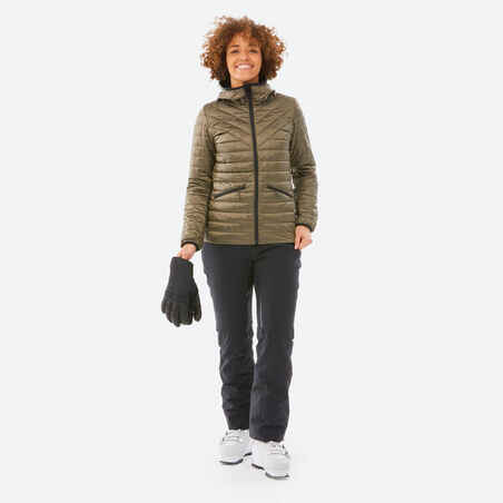 WOMEN'S THIN  AND WARM SKIING BASE JACKET - OCHRE