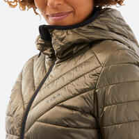 500 Women's lightweight and warm padded ski jacket - brown