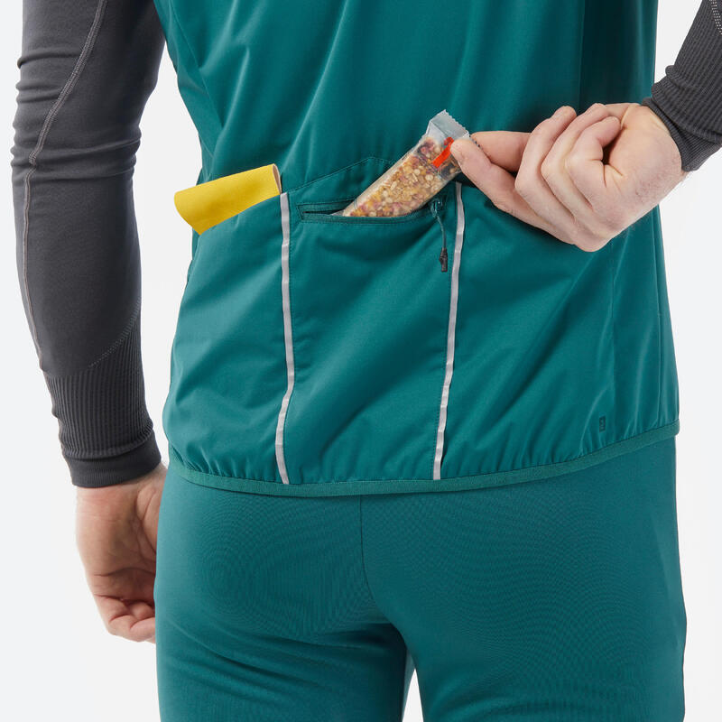 Gilet sci di fondo uomo 500 verde