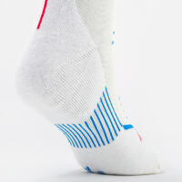 Bele čarape za skijanje 500 za odrasle