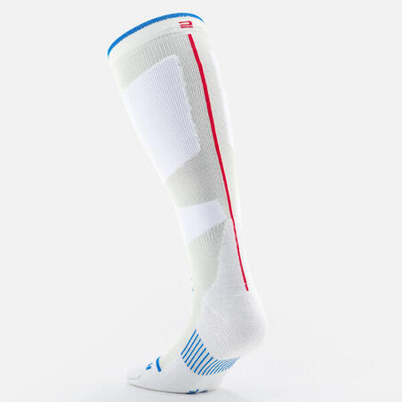 Bele čarape za skijanje 500 za odrasle