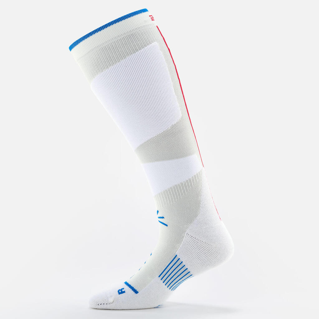 ADULT SKI AND SNOWBOARD SOCKS - 500 - WHITE