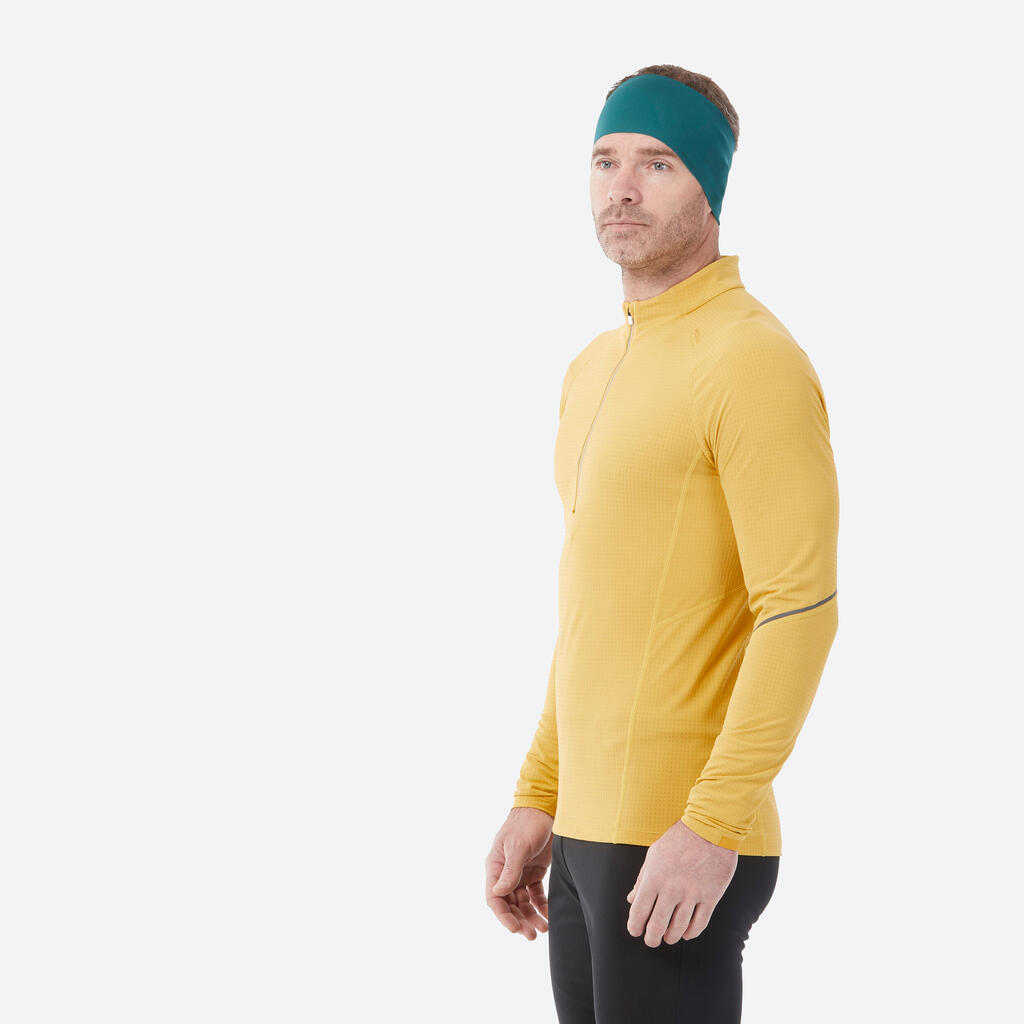 Vīriešu distanču slēpošanas T krekls “500”, okera