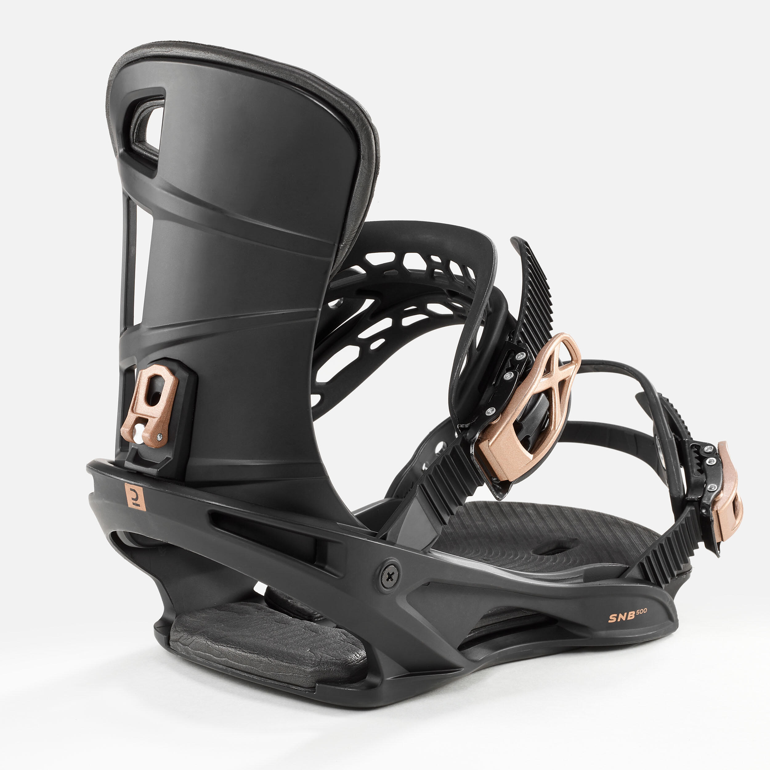 Unisex Snowboard Bindings, All Mountain/Freestyle - SNB 500 Black 11/12