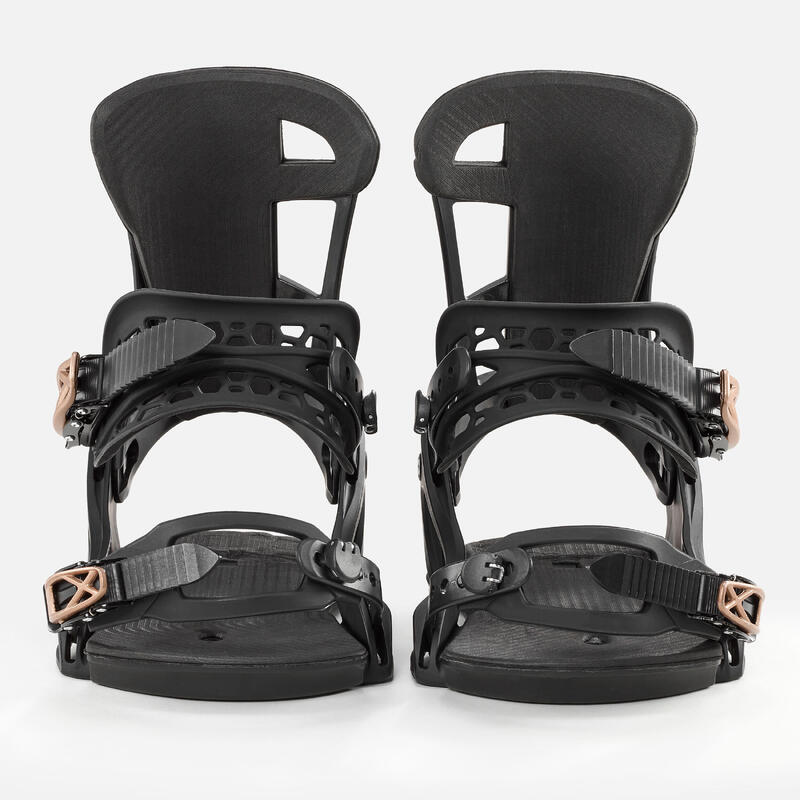 Yetişkin Snowboard All Mountain/Freestyle Bağlamaları - Siyah - SNB 500