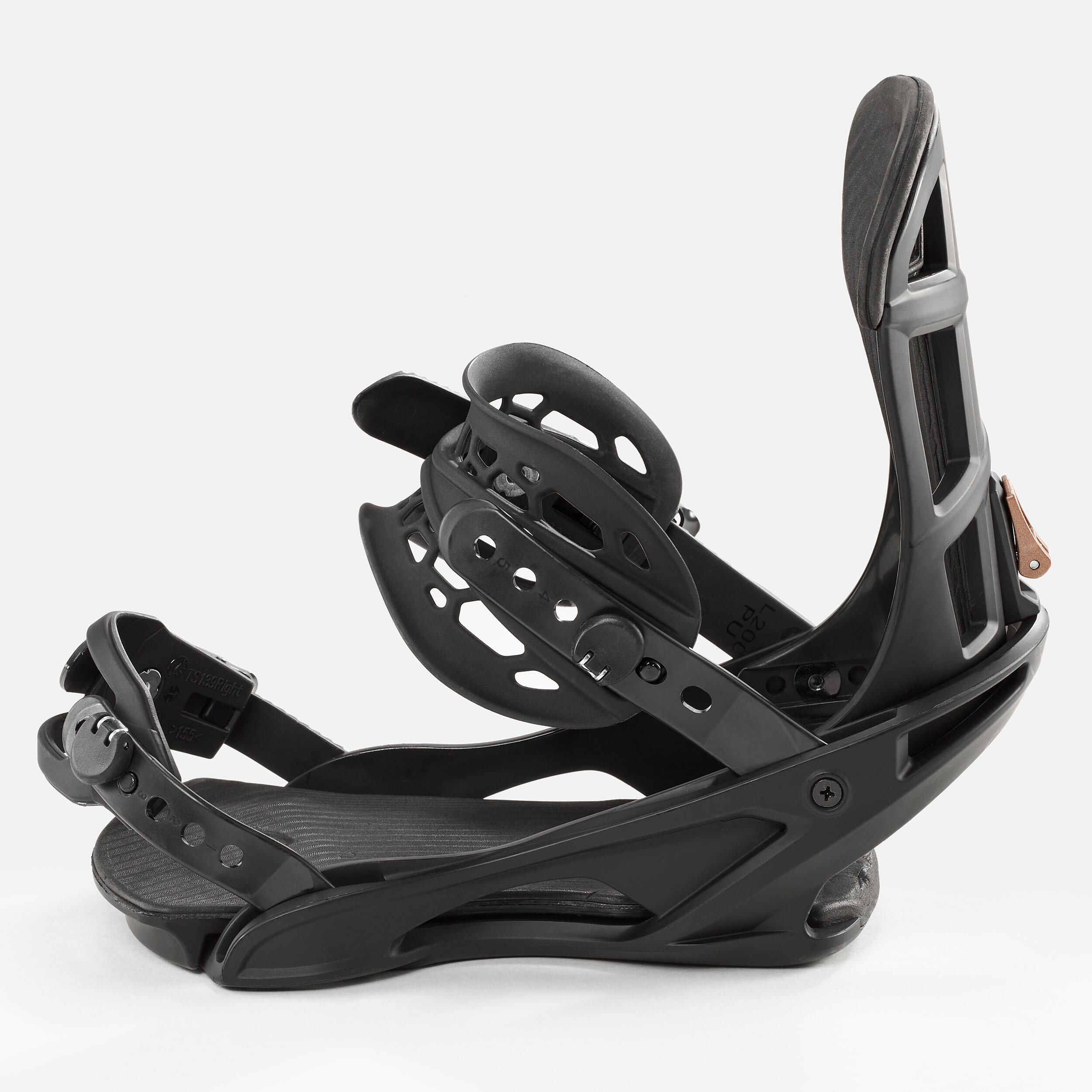Unisex Snowboard Bindings, All Mountain/Freestyle - SNB 500 Black 7/12