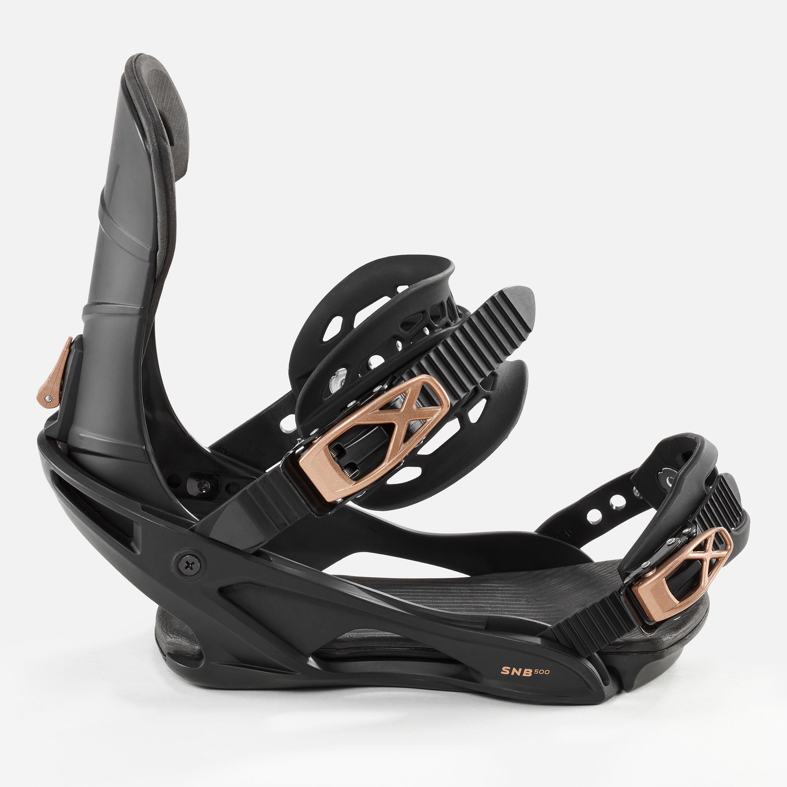 Unisex Snowboard Bindings, All Mountain/Freestyle - SNB 500 Black 6/12