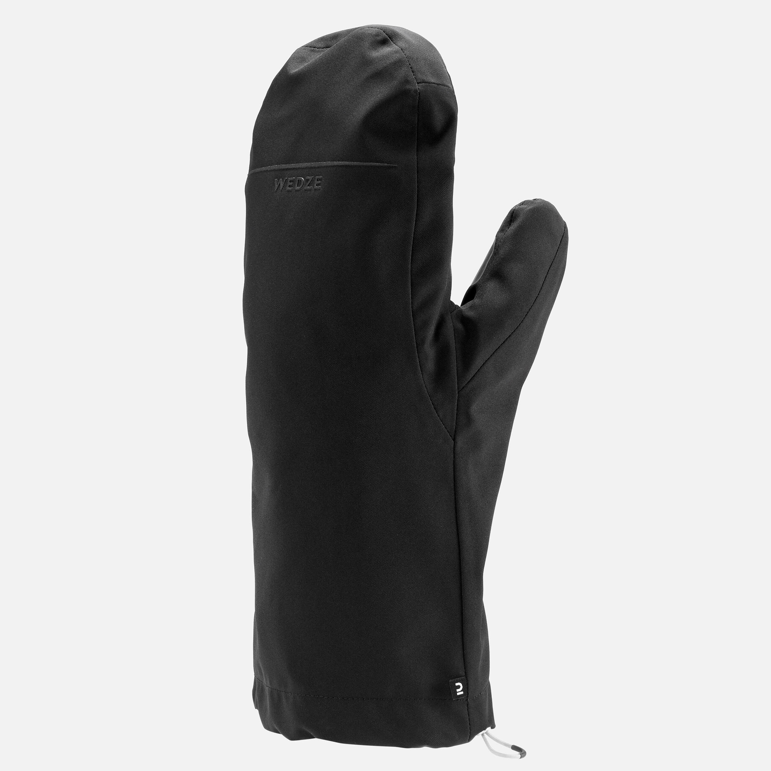 Warm Ski Over-Gloves - Black - WEDZE