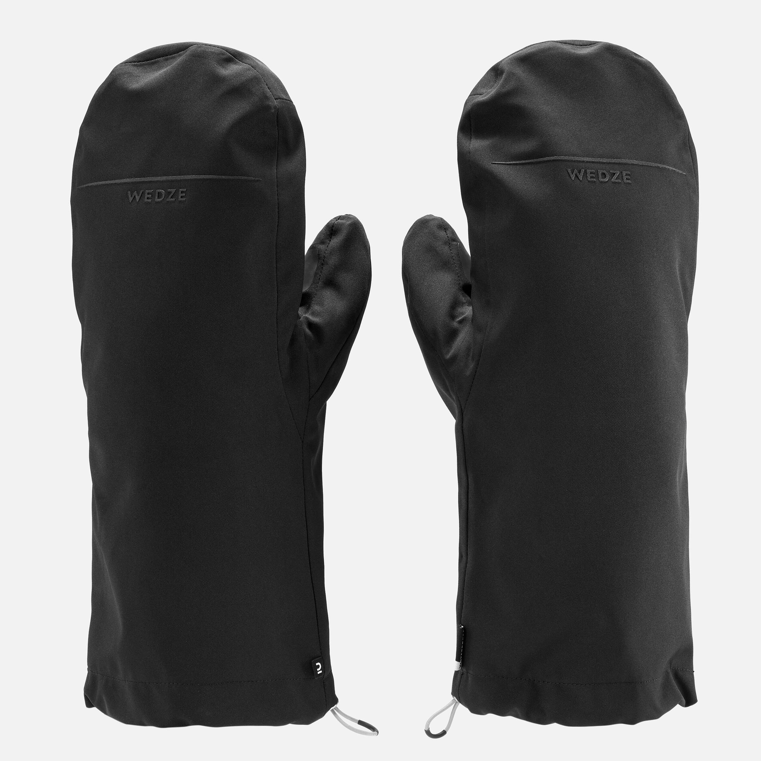 Warm Ski Over-Gloves - Black - WEDZE
