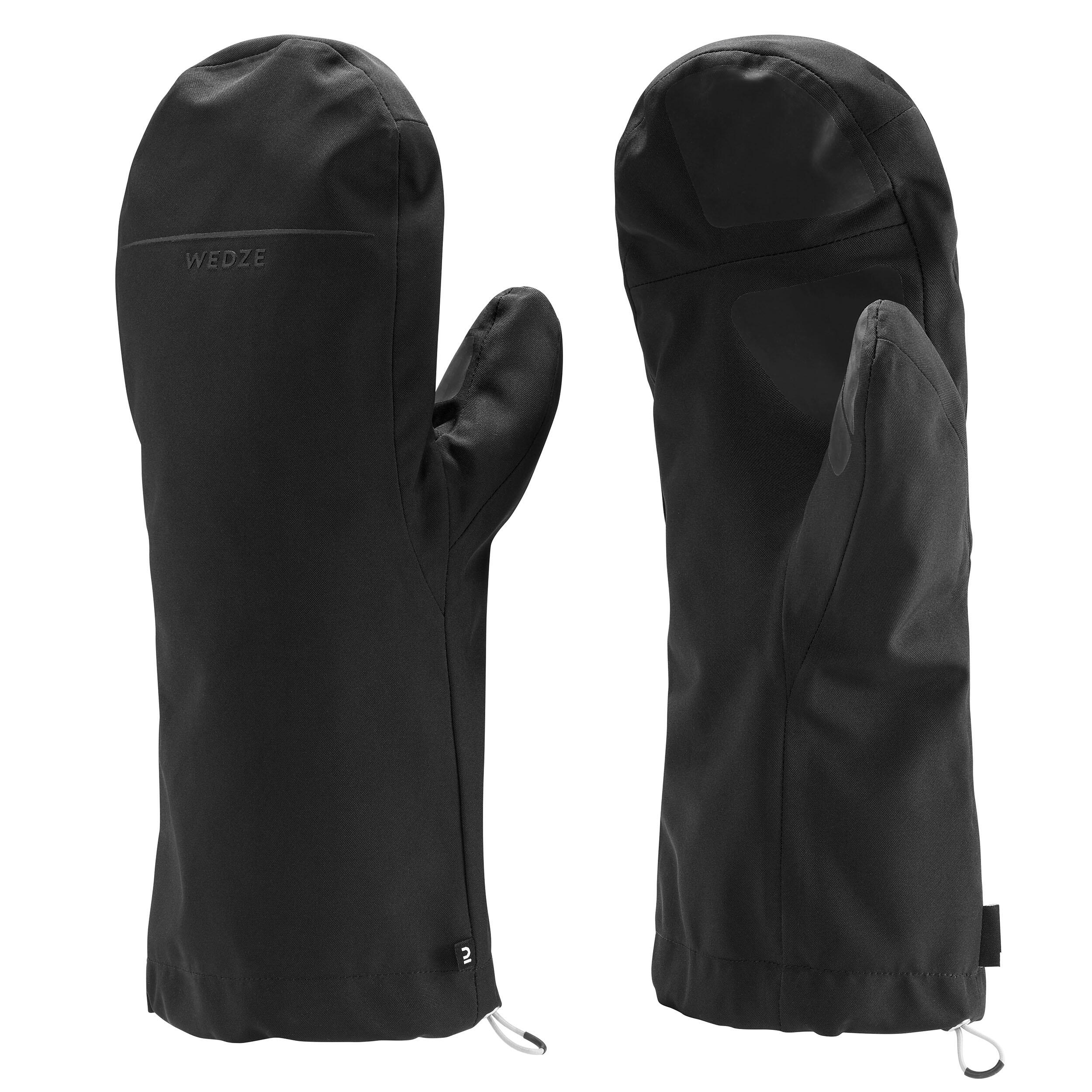 Warm Ski Over-Gloves - Black - WEDZE