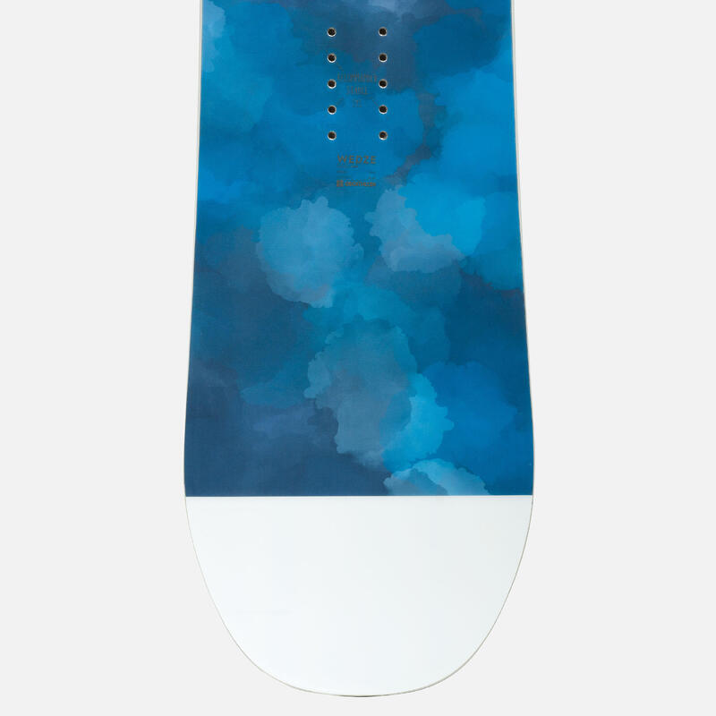 女款全山地／自由式單板滑雪板－白色／藍色