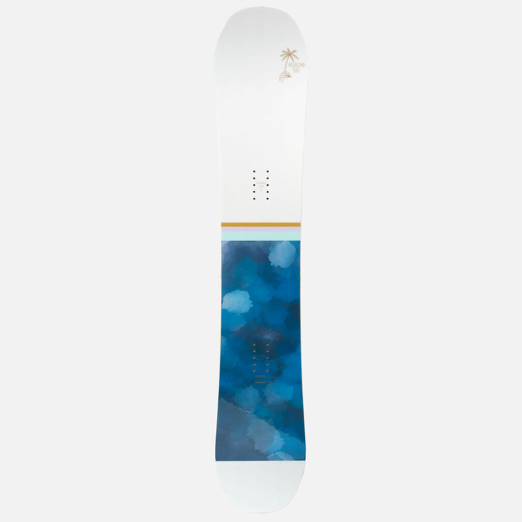 Women's mountain & freeride snowboard - Allroad 500 white/blue