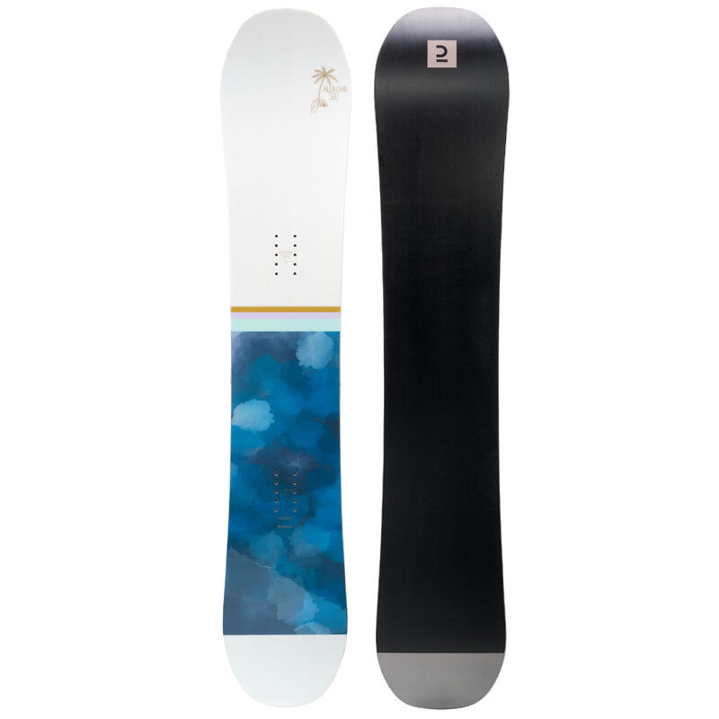 女款全山地／自由式單板滑雪板－白色／藍色