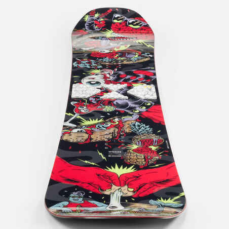 Wide anti-slip snowboard pad