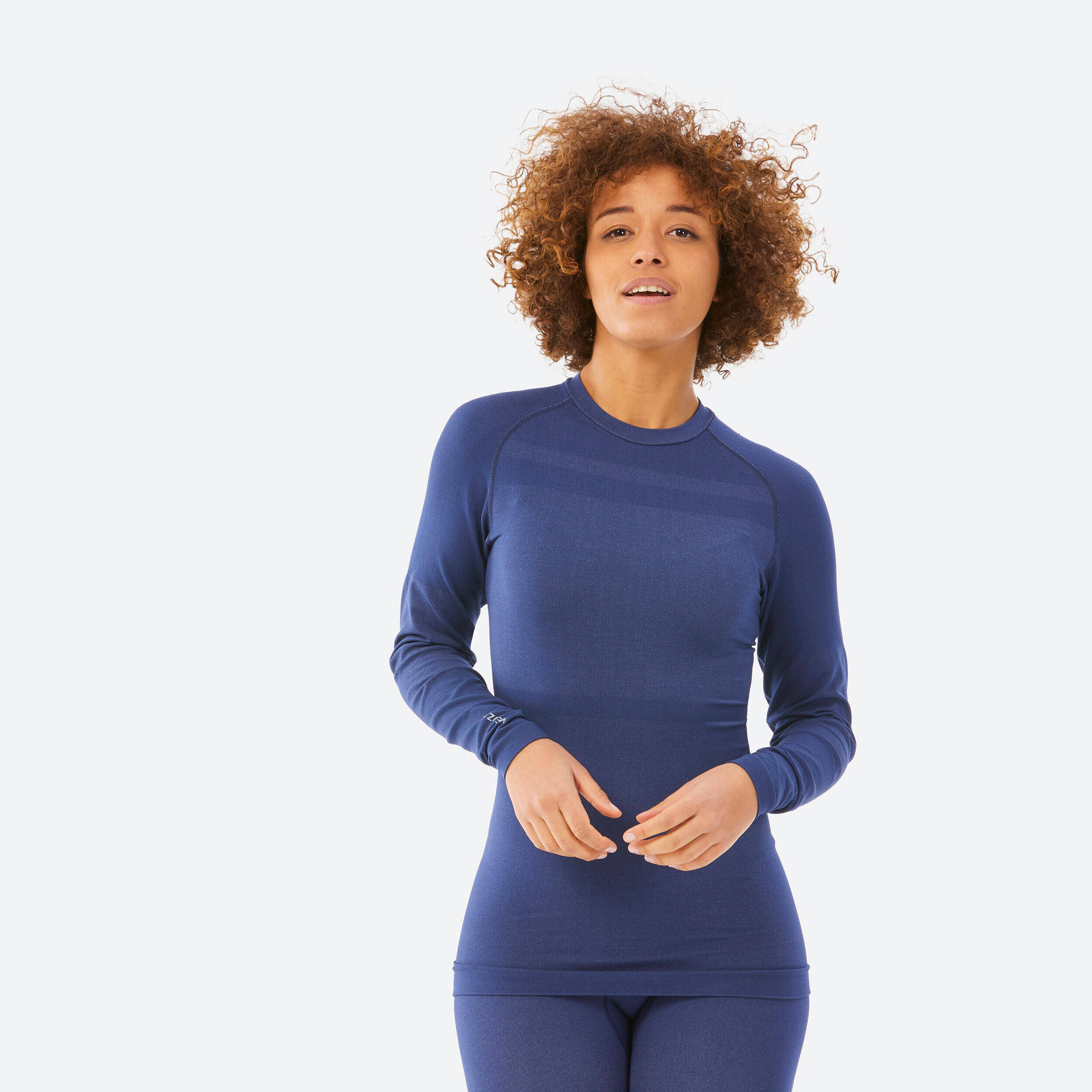 Women’s Warm, Breathable Seamless Thermal Base Layer Ski Top - BL500 - Navy -  2