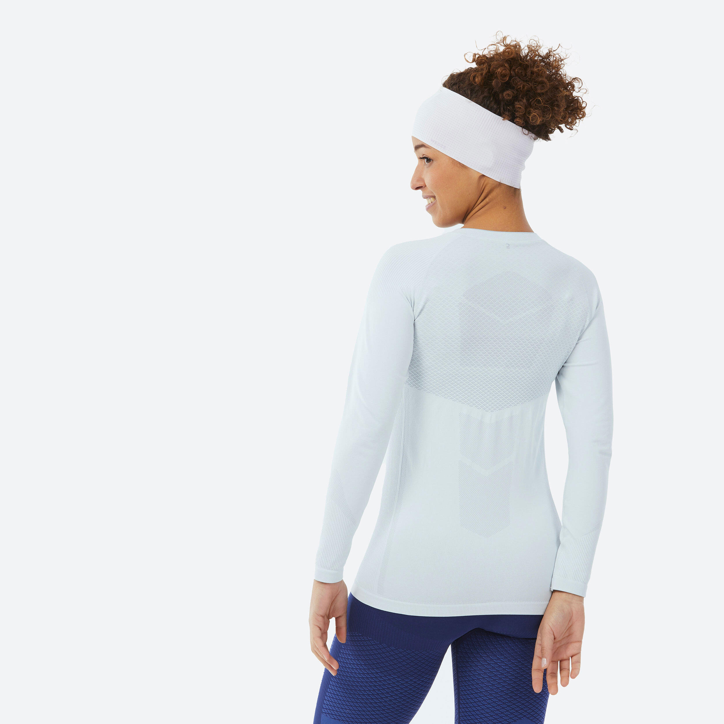 CAMISOLA TÉRMICA DE SKI DE FUNDO MULHER 900 - CINZENTO CLARO 3/9