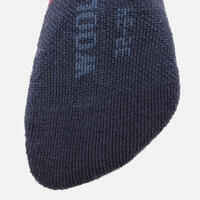 ADULT SKI SOCKS - 500 - NAVY BLUE RED