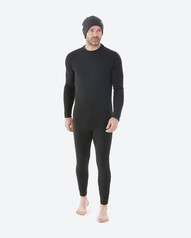 Men's ski base layer top - BL 100 - Black WEDZE