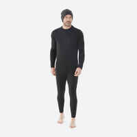 Men's Warm, Comfortable Thermal Skiing Base Layer 100 -  Black