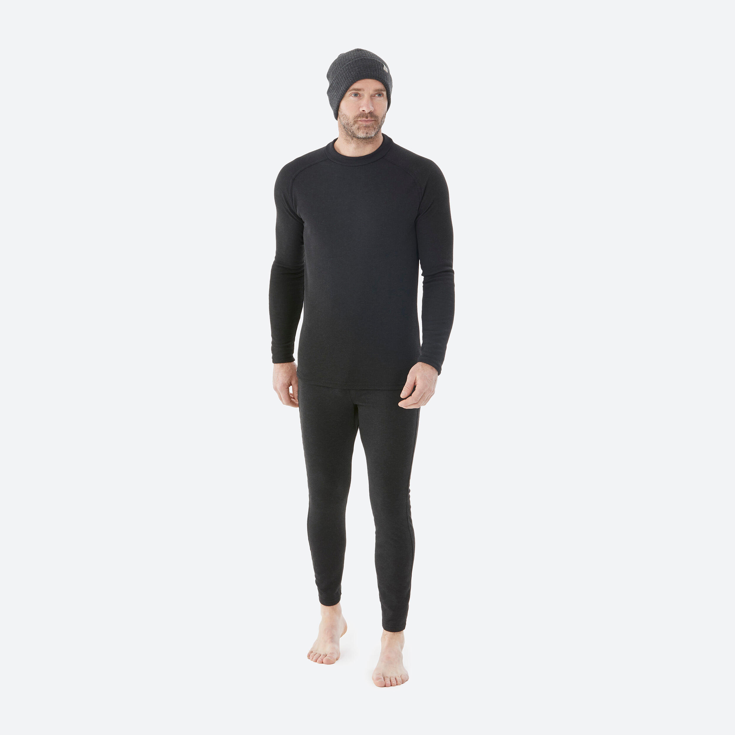 Men's ski base layer top - BL 100 - Black  2/10