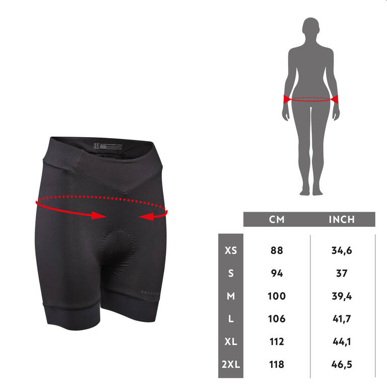 Women's Mountain Biking Undershorts EXPL 500 - Black