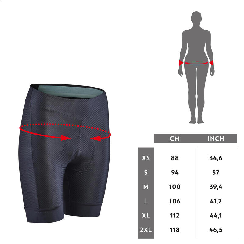 Șort interior MTB Confort 900 Negru Damă
