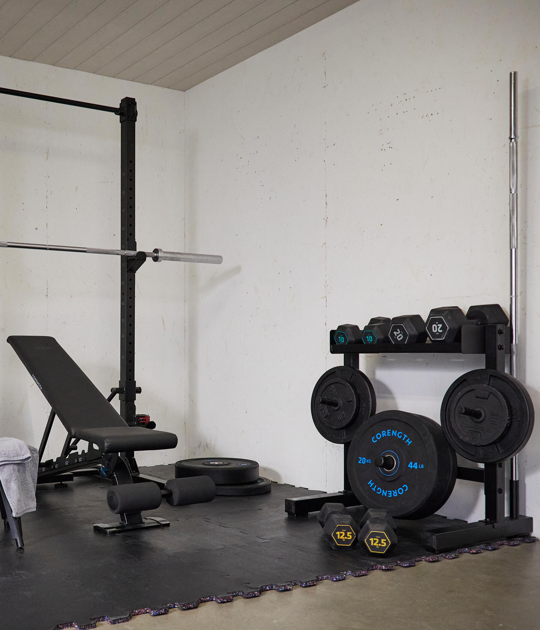 OPBERGREK VOOR GEWICHTEN EN STANGEN VOOR KRACHTTRAINING CORENGTH DOMYOS DECATHLON handleiding, reparatie