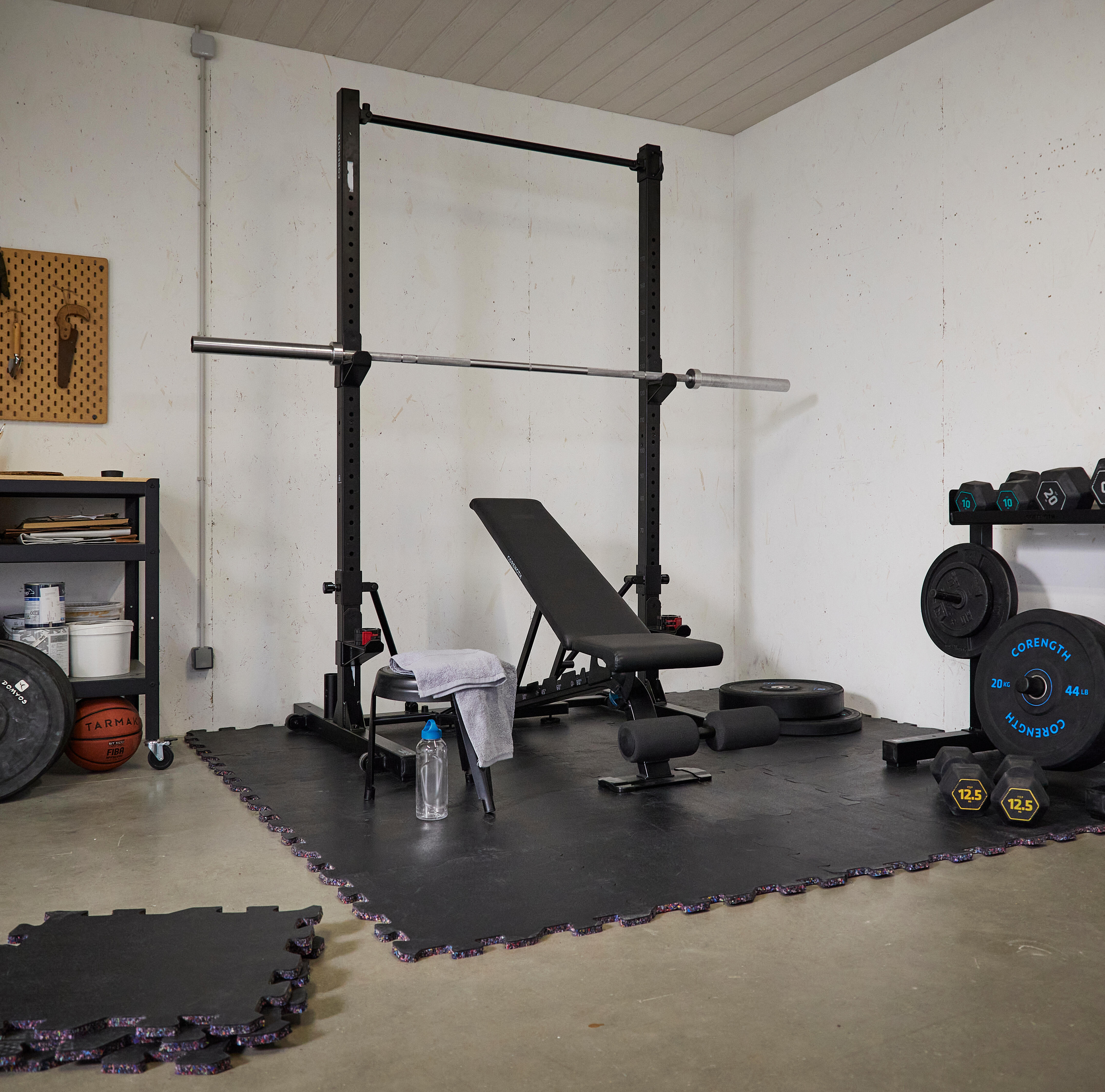 OPBERGREK VOOR GEWICHTEN EN STANGEN VOOR KRACHTTRAINING CORENGTH DOMYOS DECATHLON handleiding, reparatie
