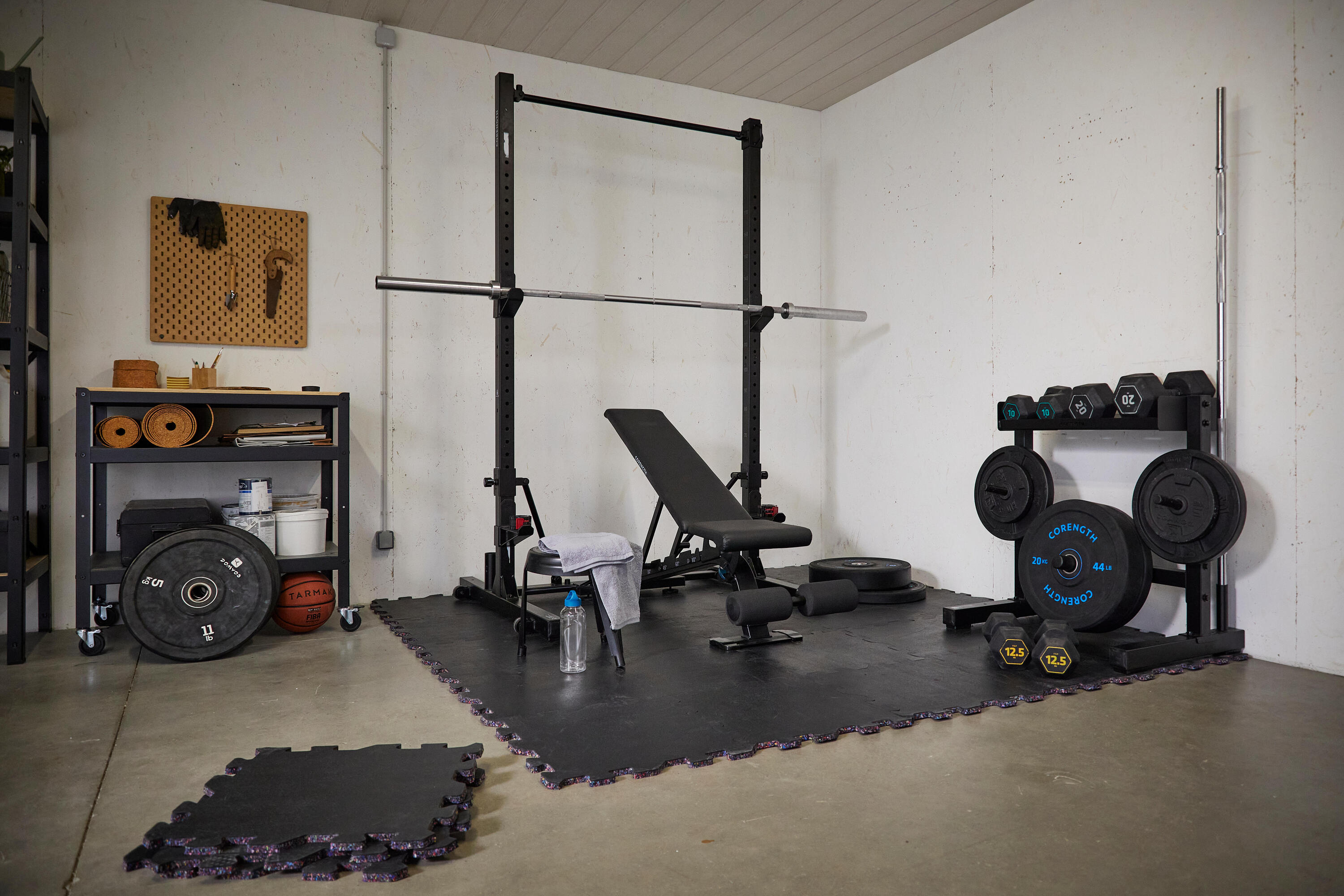 Rack de stockage musculation barres et poids 8/12