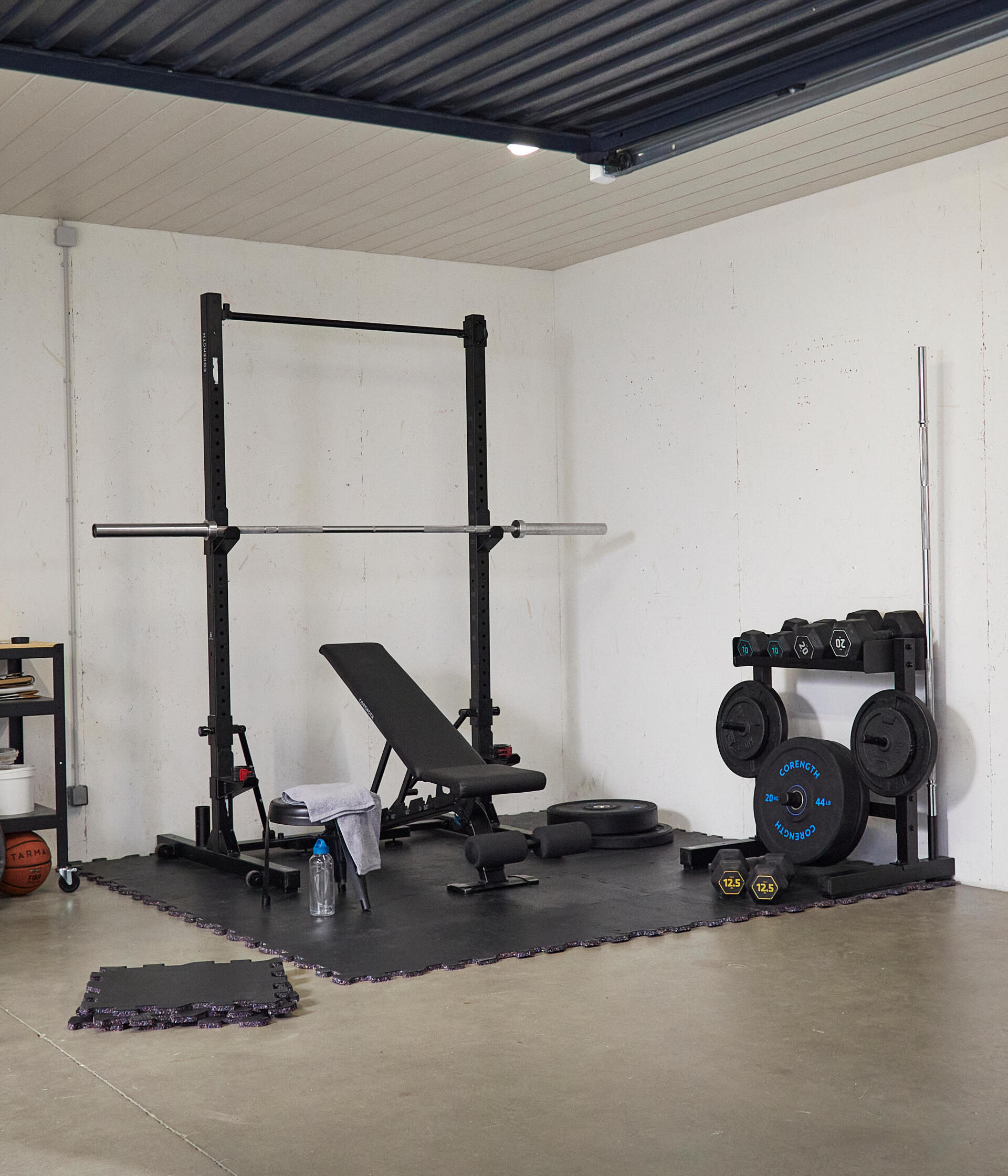 OPBERGREK VOOR GEWICHTEN EN STANGEN VOOR KRACHTTRAINING CORENGTH DOMYOS DECATHLON handleiding, reparatie