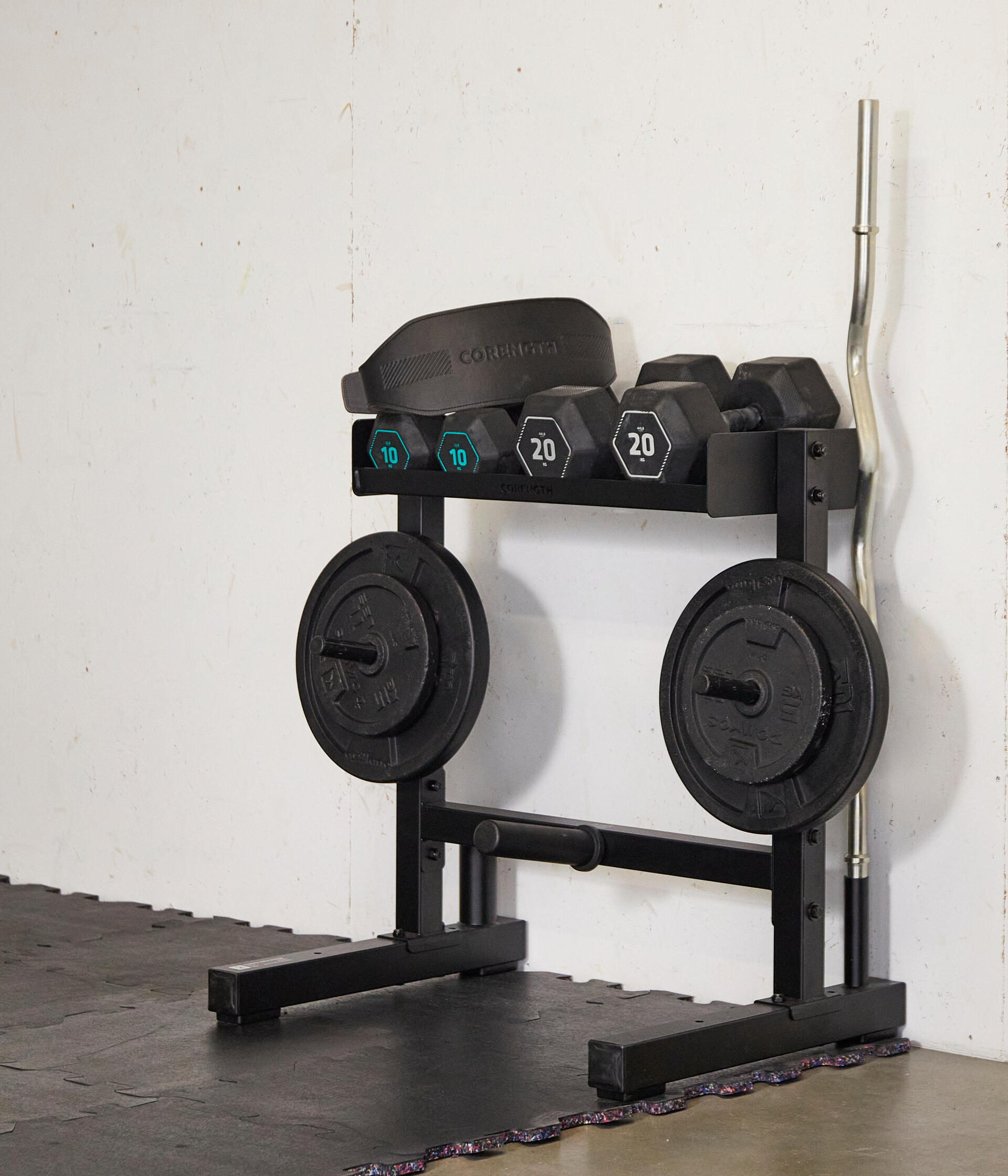Domyos 100 weight training bar rack hotsell