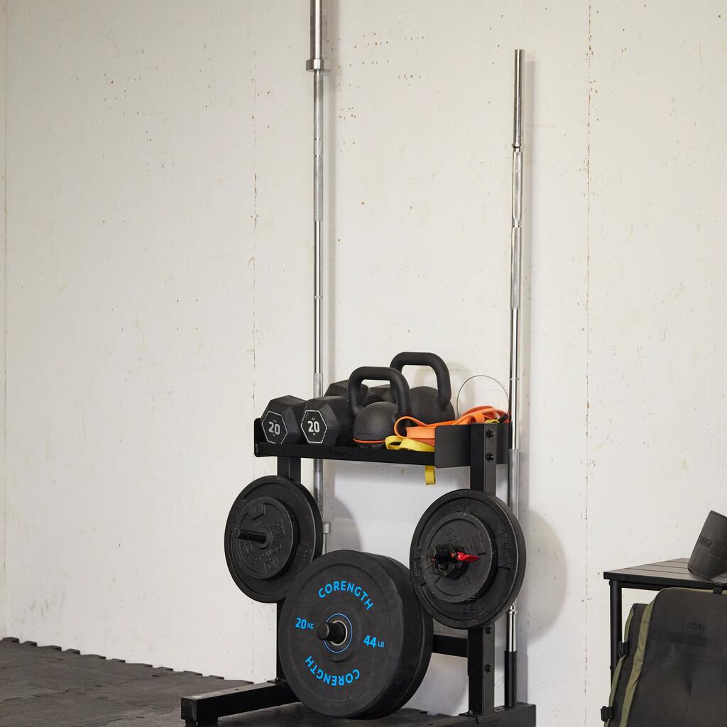 Weight Training Storage Rack for Bars and Weights