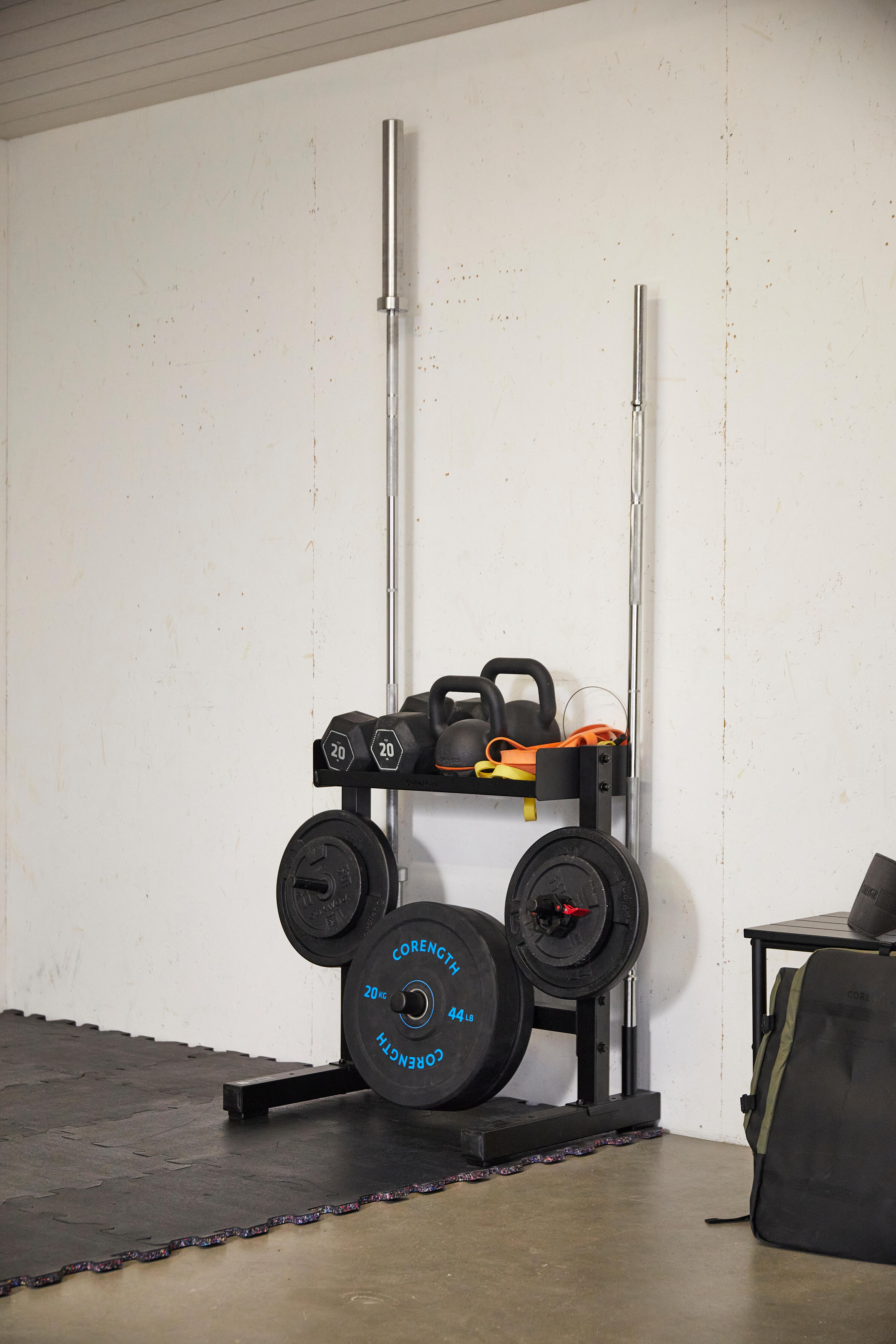 Weight Training Storage Rack for Bars and Weights 8/10