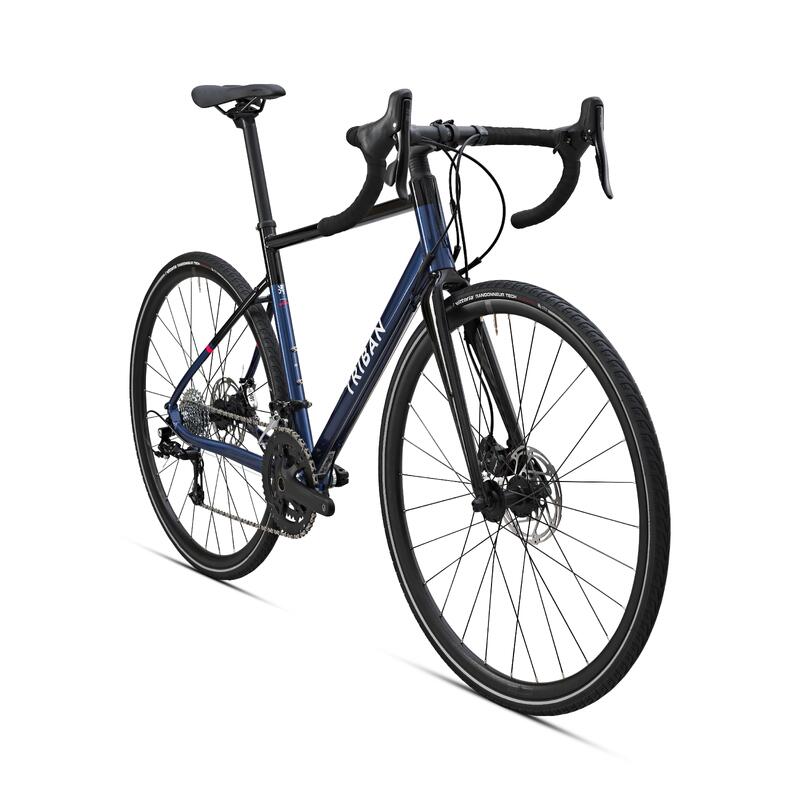 Rennrad – RC 520 Aluminium Microshift 10-fach blau-schwarz