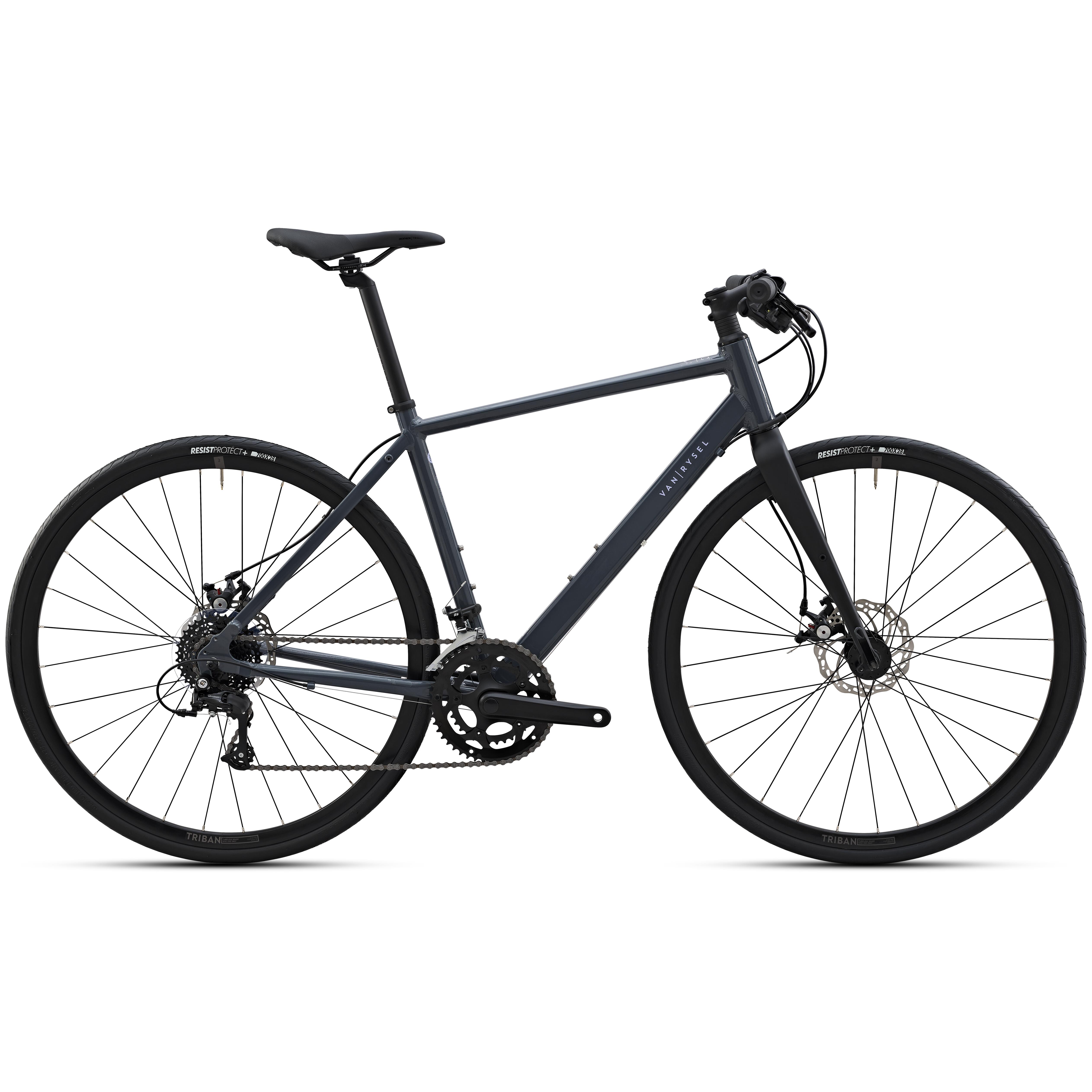 Van Rysel - Velo Route Cyclotourisme - Rc 120 Flatbar Femme Gris - Vélo Route - Velos Et Equipements Route - Gris - 40m - Decathlon