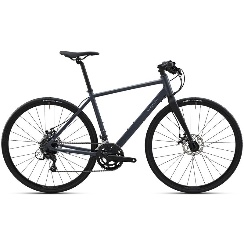 Bicicleta Carretera Cicloturismo RC 120 Flatbar Mujer Gris