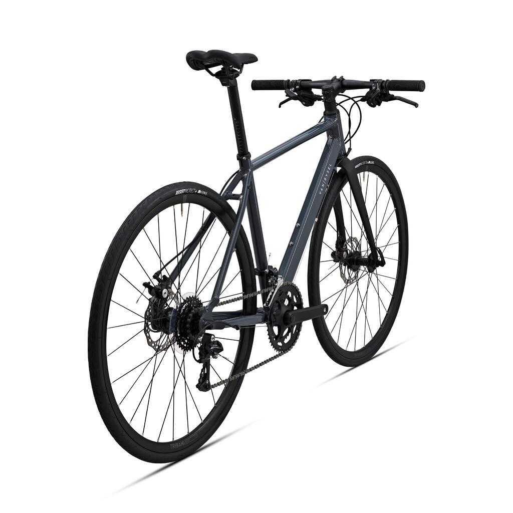 Women's Cycle Touring Road Bike RC120 Flatbar - Grey