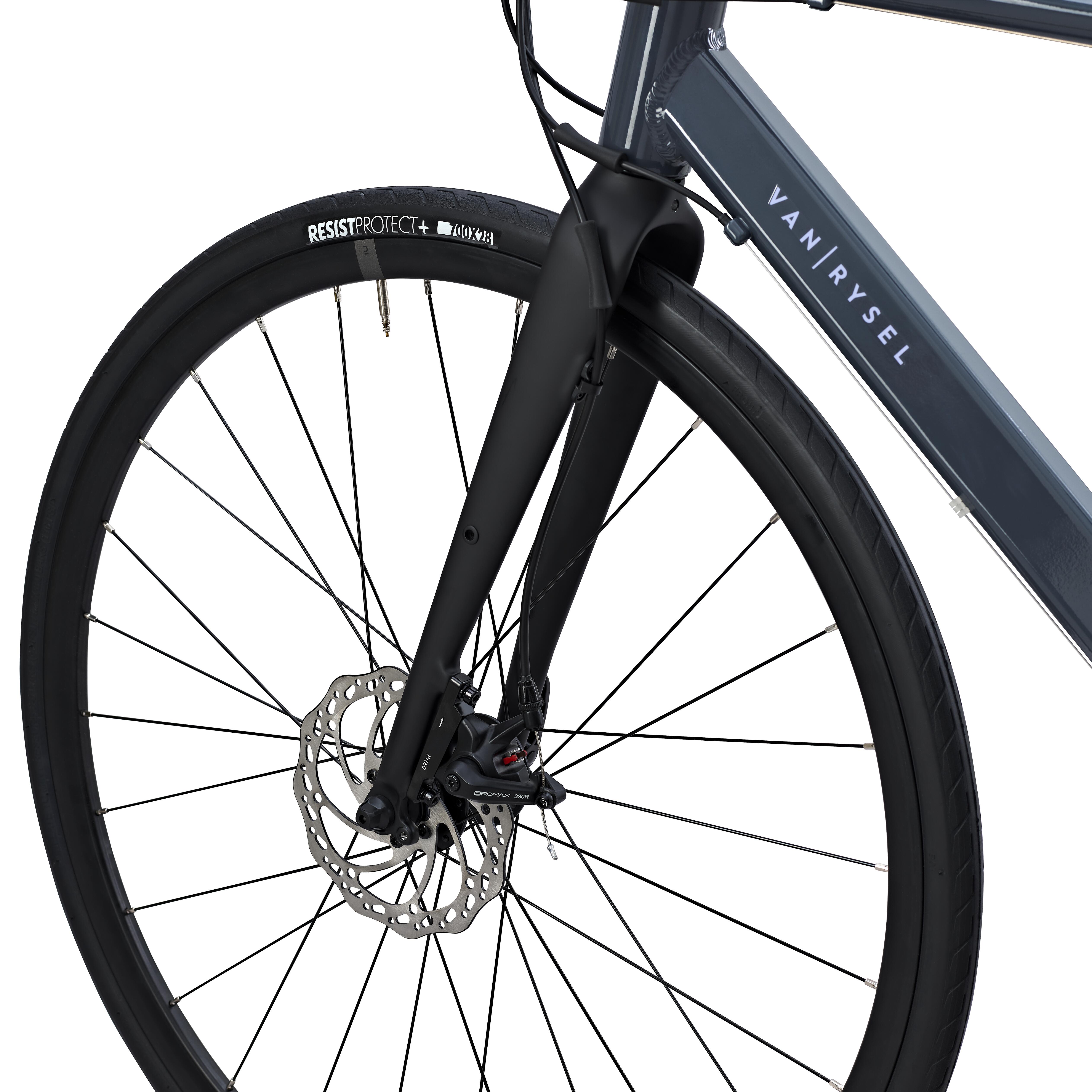 Bicicleta Carretera Cicloturismo RC 120 Flatbar Mujer Gris Decathlon