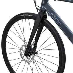 Women's Cycle Touring Road Bike RC120 Flatbar - Grey