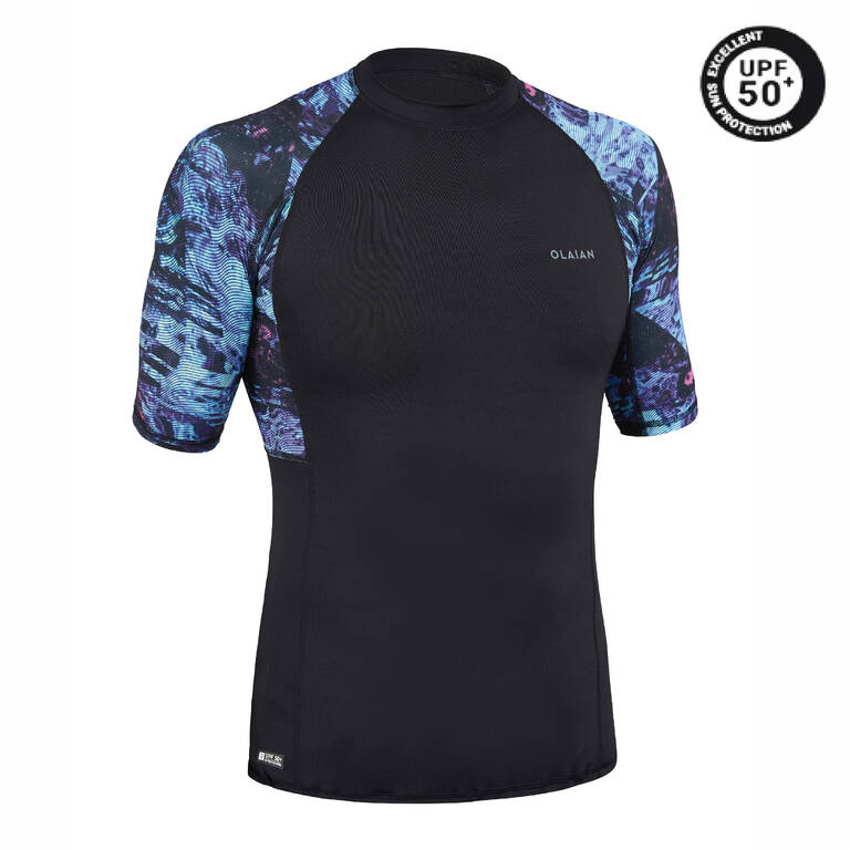 Men Surfing T-Shirt UV Protection Top- 500  Vortex