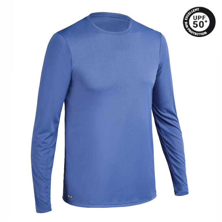 Men Water T-Shirt UV surf top long sleeve Eco Blue