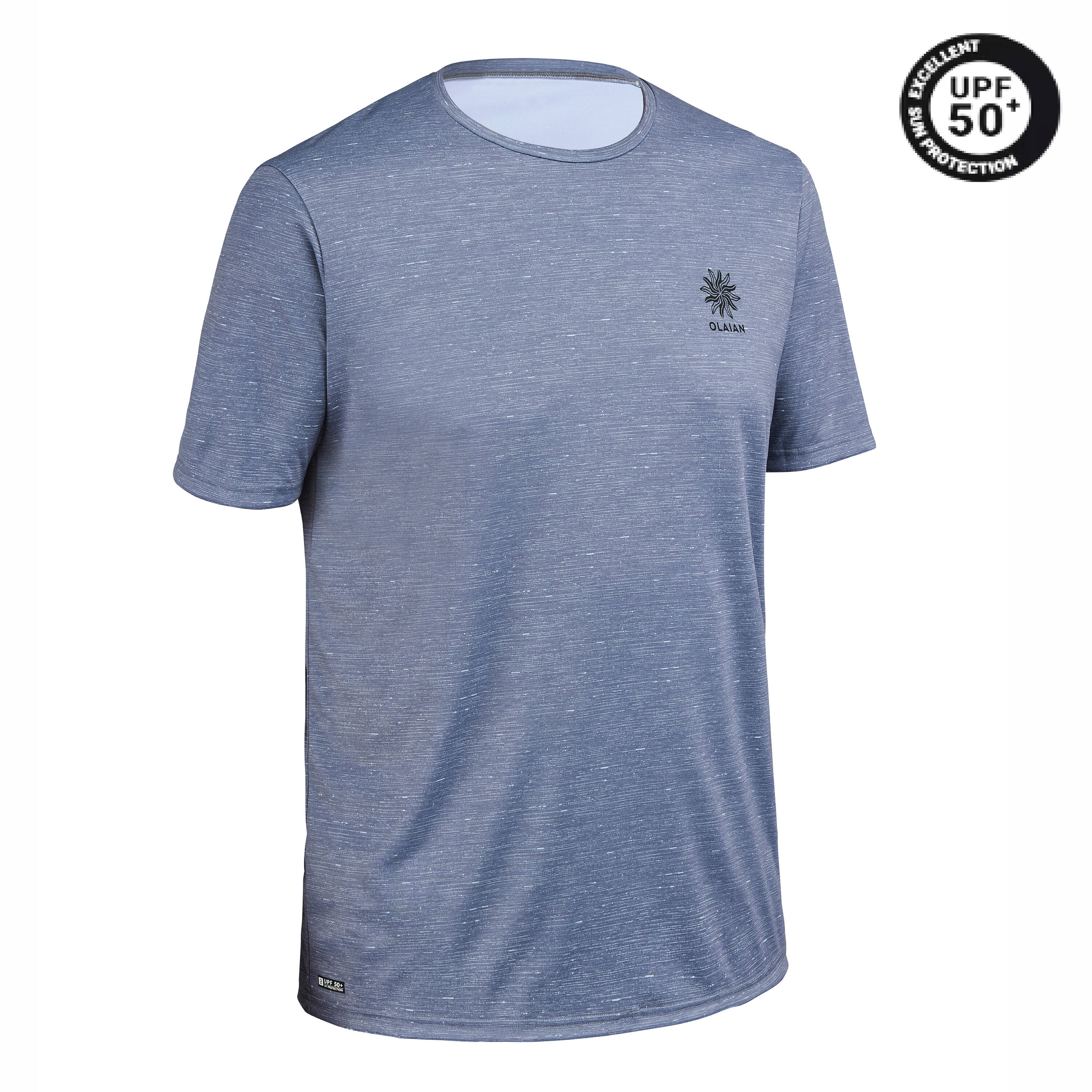 Men surfing short-sleeved UV Water T-Shirt top GREY -  1