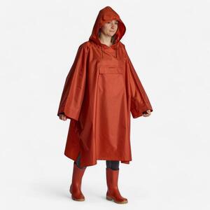 Poncho Chubasquero Lluvia Solognac Glenarm Adulto Capa Impermeable Rojo
