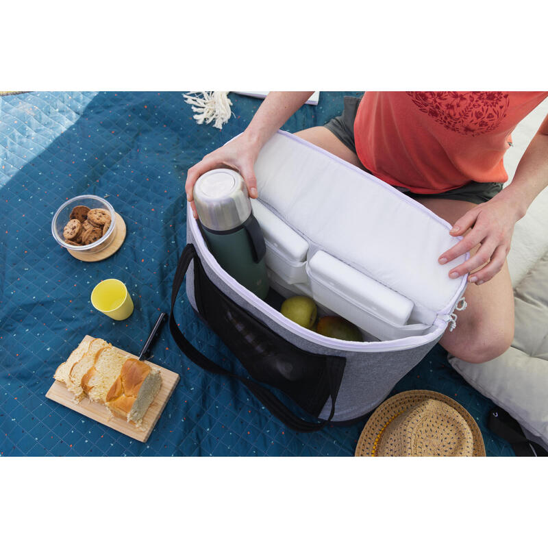 Kühltasche groß Kühlbox Camping Picknicktasche Isoliertasche Picknick 52L  grau