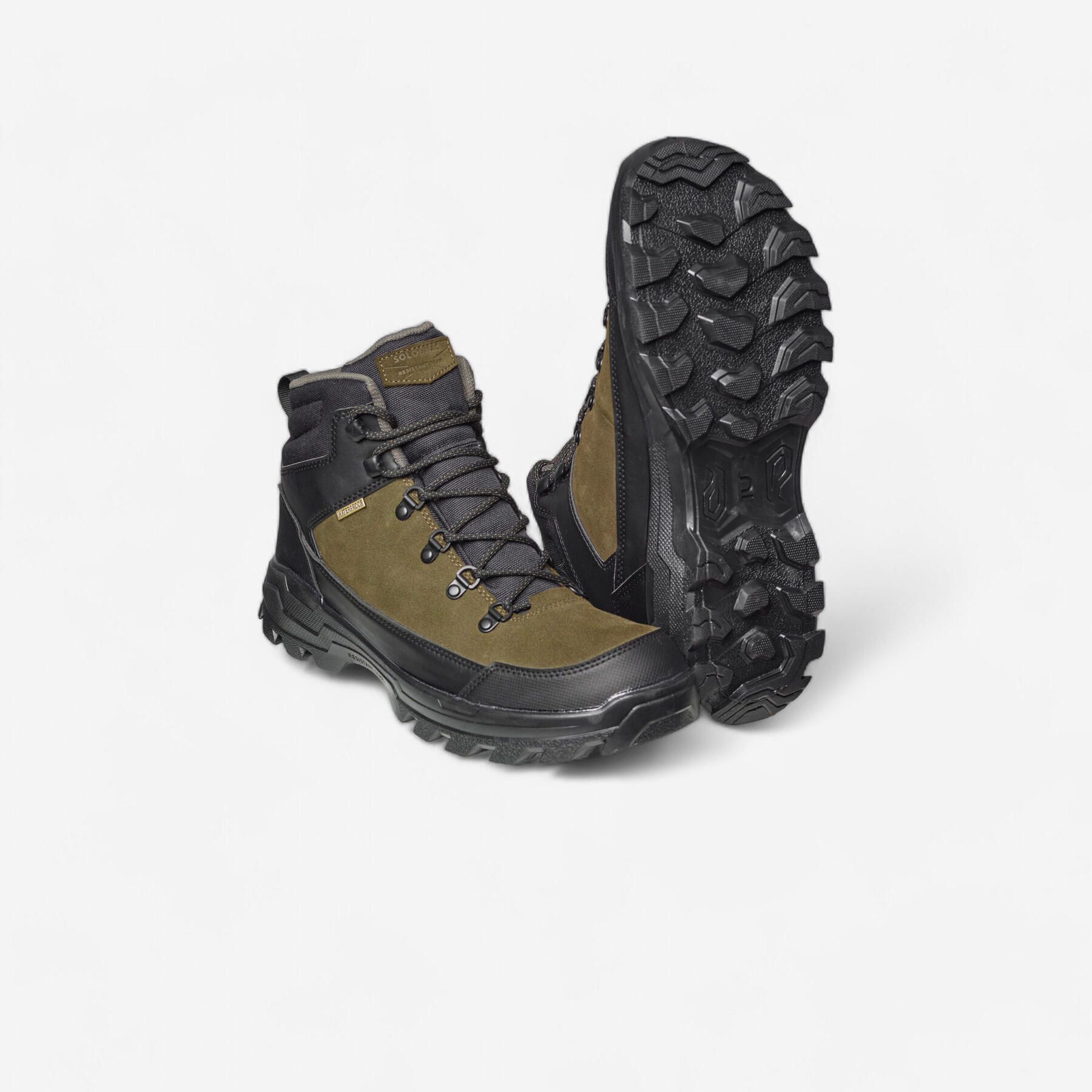 Botas de caza Solognac Crosshunt 100 Hombre Verde Impermeables