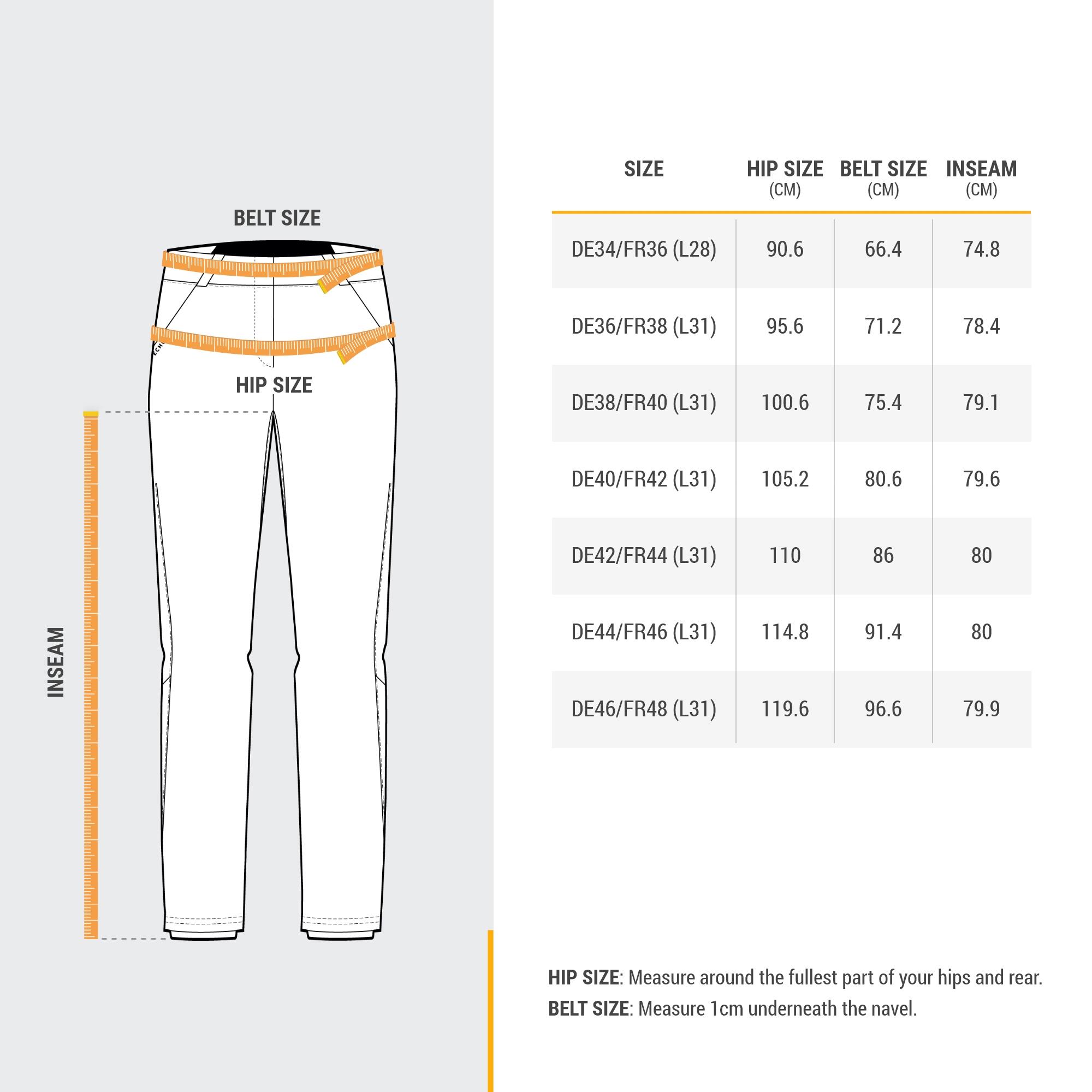 Wanderhose Damen Bergwandern - MH100 blau 3/6