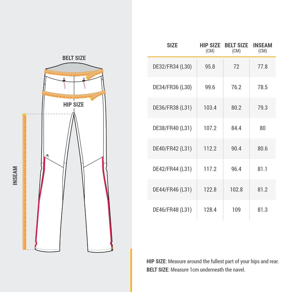 Regenhose Überziehhose Damen wasserdicht Bergwandern - MH500 schwarz