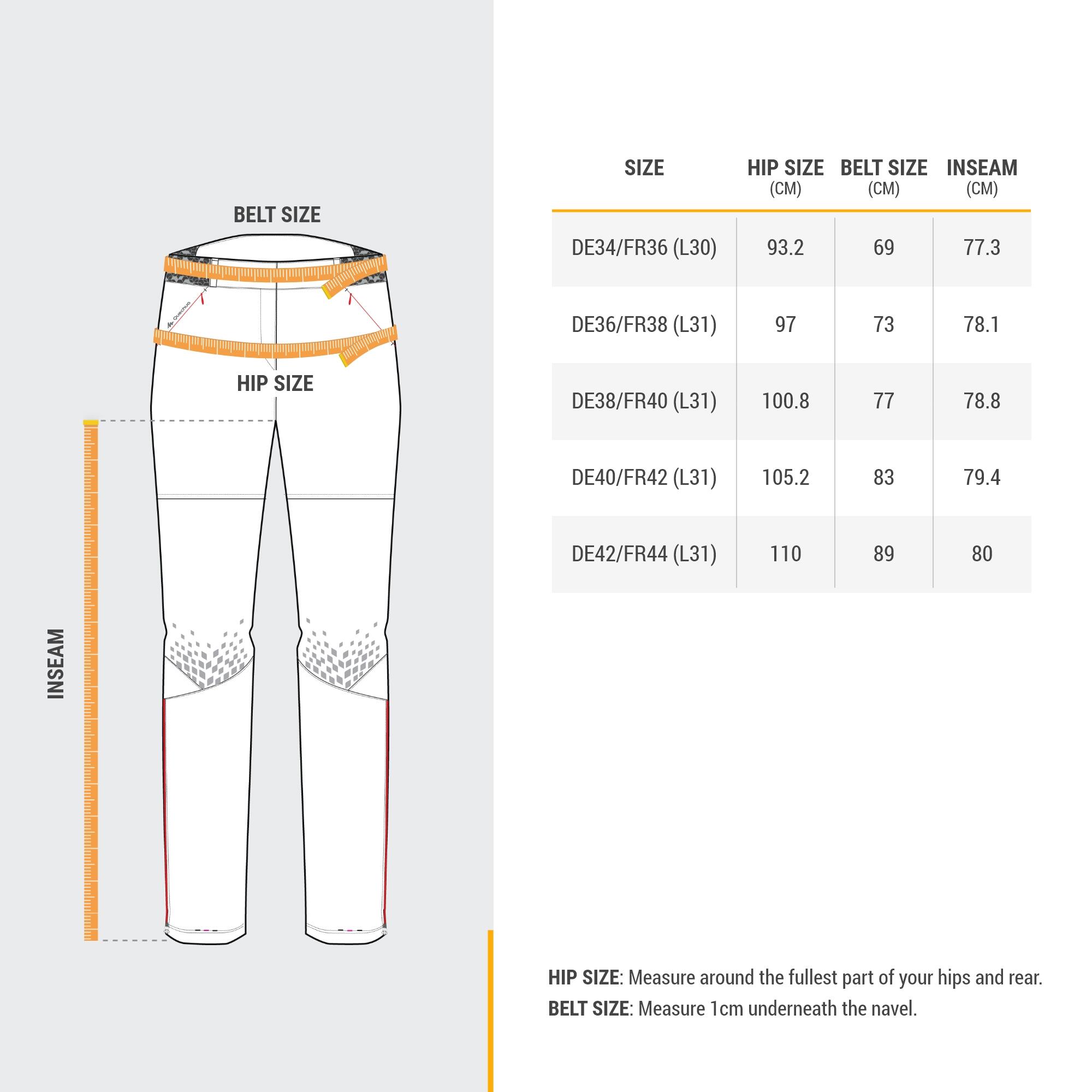Women's convertible mountain hiking trousers - MH550 1/4