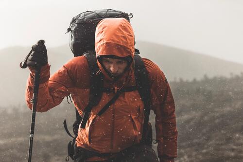trek sous la pluie